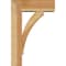 Ekena Millwork Thorton Block Rough Sawn Bracket w/ Offset Brace, Western Red Cedar, 6"W x 16"D x 24"H BKT0604X16X24THR05RWR - alternate 4